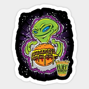 Alien Burger Invasion Sticker